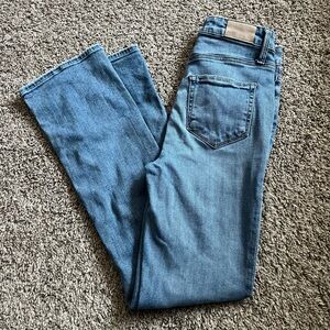 Women’s PAIGE Claudine Light Blue Straight Leg Denim Jeans Size 24